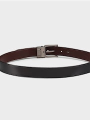OSPREY LONDON The Crawford 3.5cm Reversible Leather Black Belt - Image 2 of 6