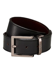 OSPREY LONDON The Crawford 3.5cm Reversible Leather Black Belt - Image 3 of 6