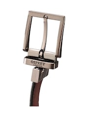OSPREY LONDON The Crawford 3.5cm Reversible Leather Black Belt - Image 5 of 6
