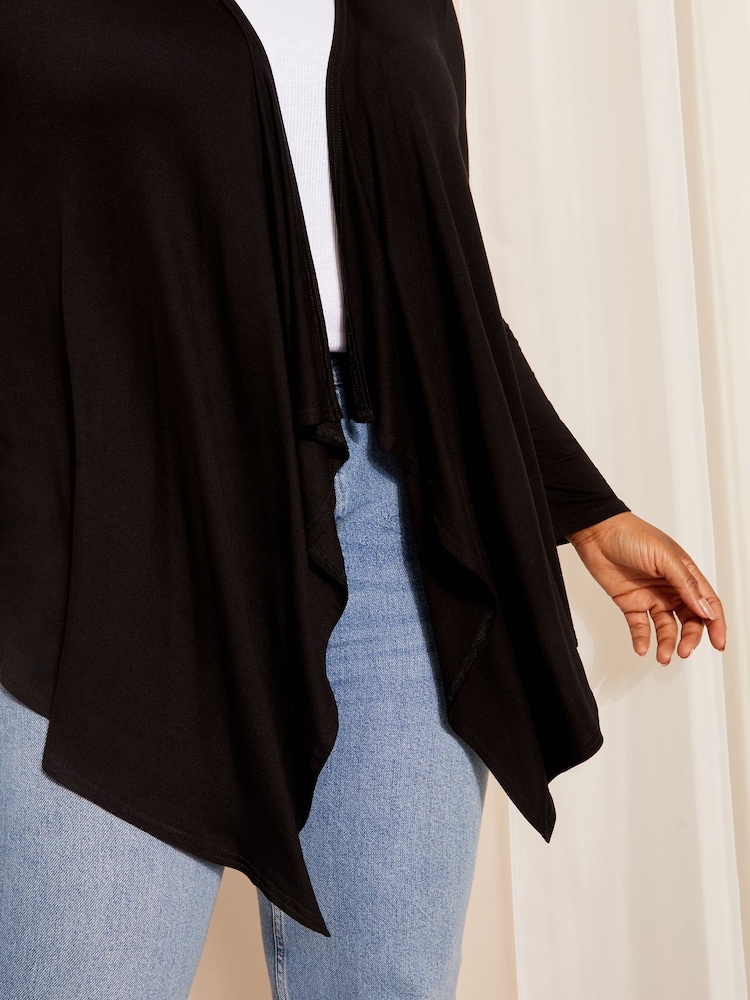 Friends Like These Black Waterfall Cardigan - Image 2 of 4
