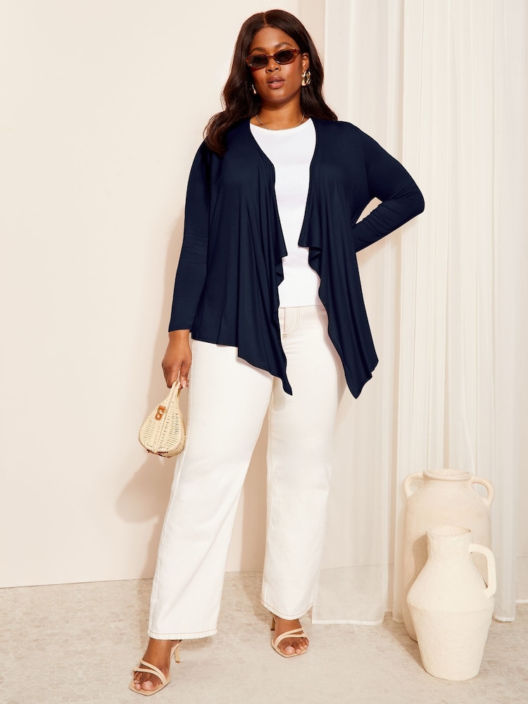 Friends Like These Navy Waterfall Cardigan - Image 1 of 4