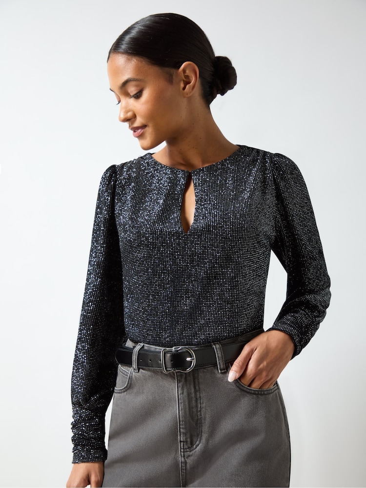 Ro&Zo Black Velvet Sparkle Bodies - Image 2 of 4
