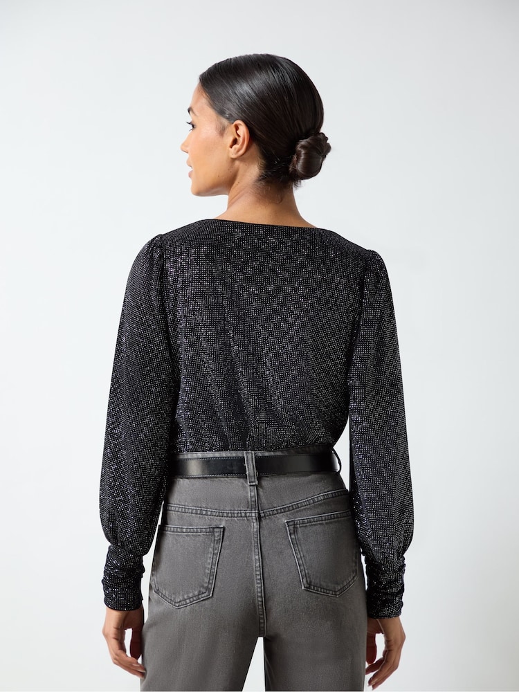 Ro&Zo Black Velvet Sparkle Bodies - Image 4 of 4