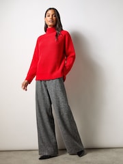 Ro&Zo Red Ribbed High Neck Jumper - Image 3 of 6