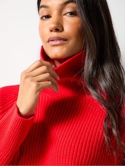 Ro&Zo Red Ribbed High Neck Jumper - Image 4 of 6