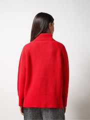 Ro&Zo Red Ribbed High Neck Jumper - Image 5 of 6