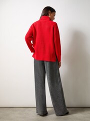 Ro&Zo Red Ribbed High Neck Jumper - Image 6 of 6
