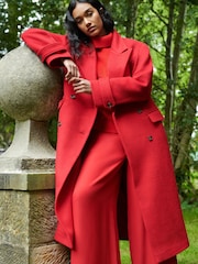 Ro&Zo Red Double Breasted Overcoat - Image 1 of 5