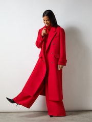 Ro&Zo Red Double Breasted Overcoat - Image 4 of 5
