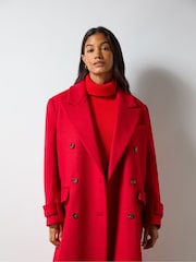 Ro&Zo Red Double Breasted Overcoat - Image 5 of 5