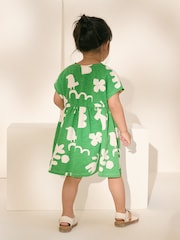 Green Character Print Short Sleeve Jersey Summer Dress (3mths-7yrs) - Image 2 of 7