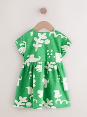 Green Character Print Short Sleeve Jersey Summer Dress (3mths-7yrs) - Image 5 of 7