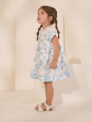 Light Blue Short Sleeve Jersey Summer Dress (3mths-7yrs) - Image 2 of 8