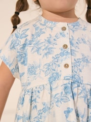 Light Blue Short Sleeve Jersey Summer Dress (3mths-7yrs) - Image 4 of 8
