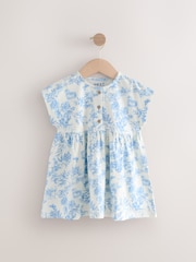 Light Blue Short Sleeve Jersey Summer Dress (3mths-7yrs) - Image 5 of 8