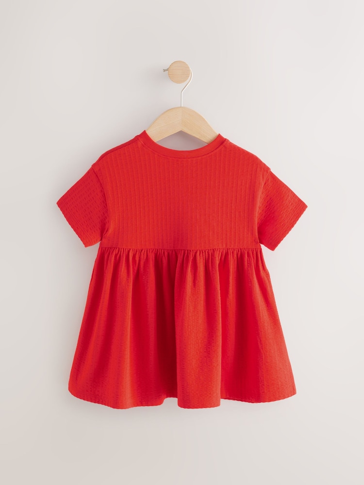 Red Padded Fruits Short Sleeve Jersey Summer Dress (3mths-7yrs) - Image 6 of 8