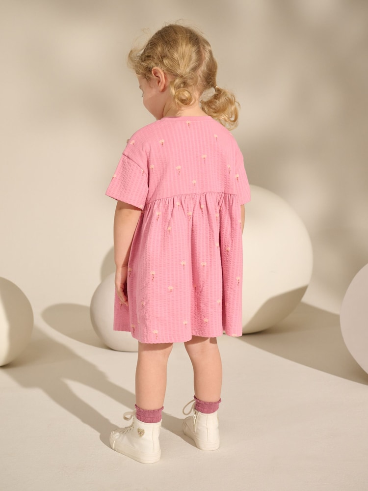 Pink Bunny Short Sleeve Jersey Summer Dress (3mths-7yrs)