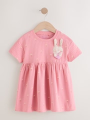 Pink Bunny Short Sleeve Jersey Summer Dress (3mths-7yrs) - Image 5 of 8