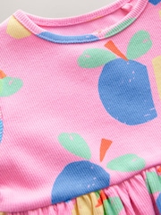 Bright Pink Short Sleeve Jersey Summer Dress (3mths-7yrs) - Image 7 of 8