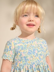 Blue Short Sleeve Jersey Summer Dress (3mths-7yrs) - Image 3 of 8