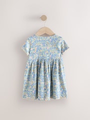 Blue Short Sleeve Jersey Summer Dress (3mths-7yrs) - Image 6 of 8