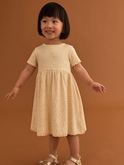 Yellow Short Sleeve Jersey Summer Dress (3mths-7yrs) - Image 1 of 8