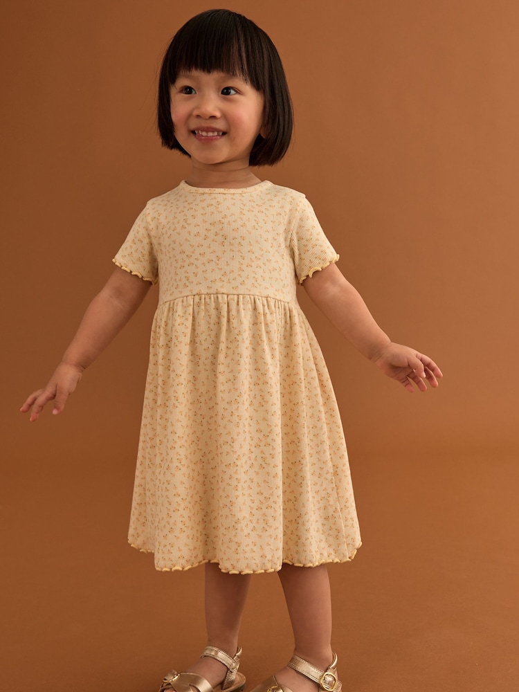 Yellow Short Sleeve Jersey Summer Dress (3mths-7yrs) - Image 1 of 8