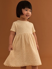 Yellow Short Sleeve Jersey Summer Dress (3mths-7yrs) - Image 2 of 8