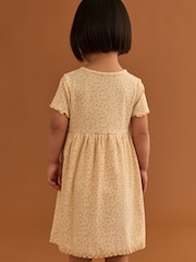 Yellow Short Sleeve Jersey Summer Dress (3mths-7yrs) - Image 3 of 8