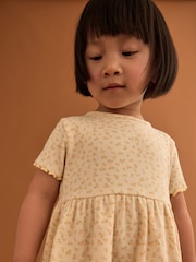 Yellow Short Sleeve Jersey Summer Dress (3mths-7yrs) - Image 4 of 8