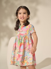 Rainbow Butterfly Short Sleeve Jersey Summer Dress (3mths-7yrs) - Image 1 of 7