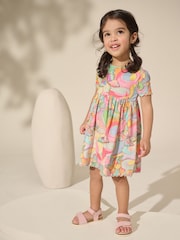 Rainbow Butterfly Short Sleeve Jersey Summer Dress (3mths-7yrs) - Image 2 of 7