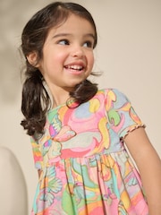 Rainbow Butterfly Short Sleeve Jersey Summer Dress (3mths-7yrs) - Image 4 of 7