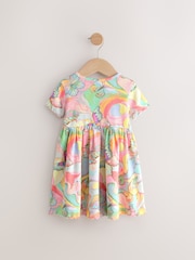 Rainbow Butterfly Short Sleeve Jersey Summer Dress (3mths-7yrs) - Image 5 of 7