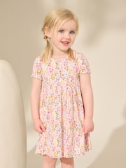 Floral Short Sleeve Jersey Summer Dress (3mths-7yrs) - Image 1 of 8