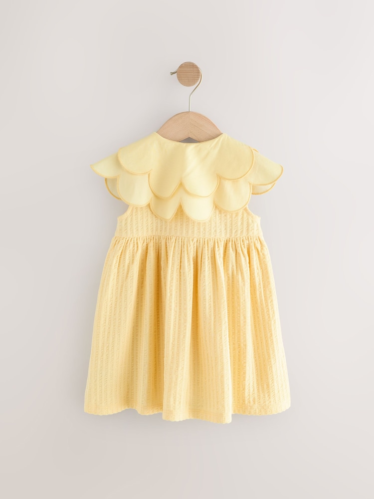 Yellow Sleeveless Collar Summer Dress (3mths-7yrs) - Image 6 of 8