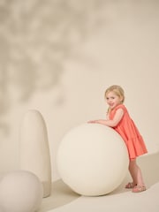 Roz - Rochie de vară Fără mânecă Dantelă (3m-7ani) - Imaginea 3 din 9