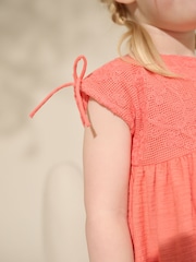 Roz - Rochie de vară Fără mânecă Dantelă (3m-7ani) - Imaginea 5 din 9