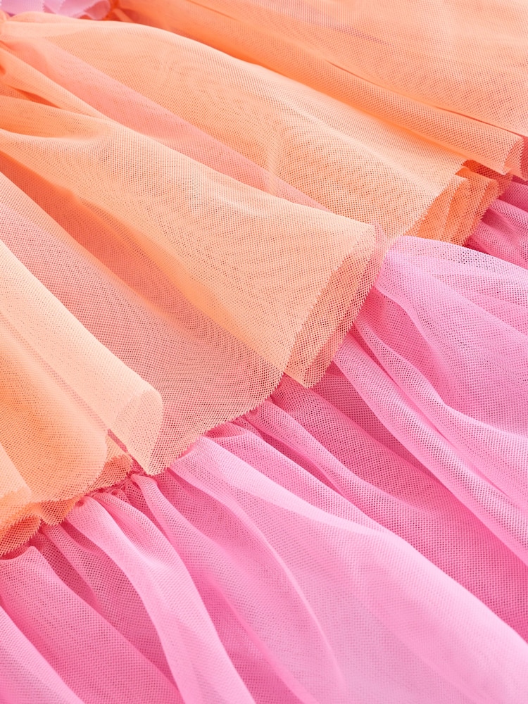 Peach Pink Mesh Party Dress (3mths-7yrs) - Image 7 of 8