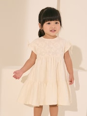 Ecru White Sleeveless Lace Summer Dress (3mths-7yrs) - Image 1 of 8