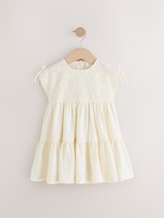 Ecru White Sleeveless Lace Summer Dress (3mths-7yrs) - Image 5 of 8
