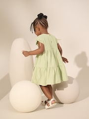Sage Green Sleeveless Lace Summer Dress (3mths-7yrs) - Image 3 of 8