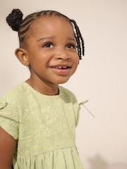 Sage Green Sleeveless Lace Summer Dress (3mths-7yrs) - Image 4 of 8