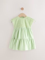 Sage Green Sleeveless Lace Summer Dress (3mths-7yrs) - Image 5 of 8