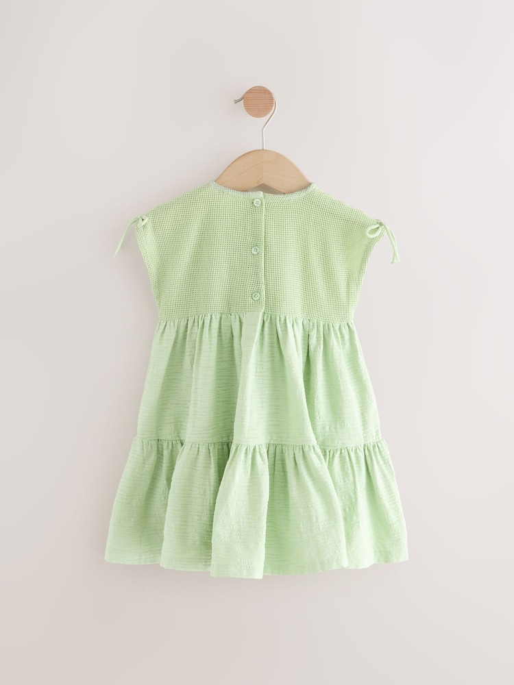 Sage Green Sleeveless Lace Summer Dress (3mths-7yrs) - Image 6 of 8
