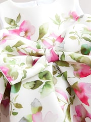 Ecru White Sleeveless Floral Party Dress (3mths-7yrs) - Image 7 of 8