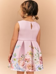 Pink Sleeveless Floral Party Dress (3mths-7yrs) - Image 2 of 9
