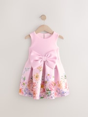 Pink Sleeveless Floral Party Dress (3mths-7yrs) - Image 5 of 9
