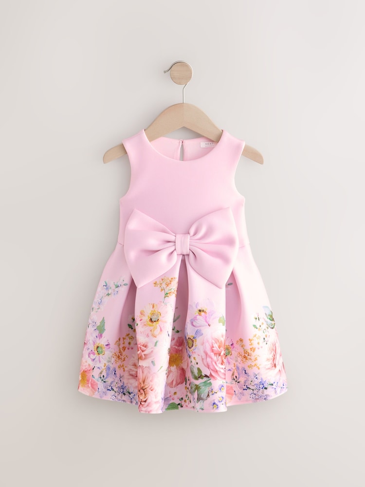 Pink Sleeveless Floral Party Dress (3mths-7yrs) - Image 5 of 9