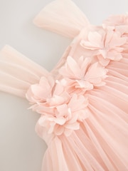 Pink Sleeveless Mesh Party Dress (3mths-7yrs) - Image 8 of 8